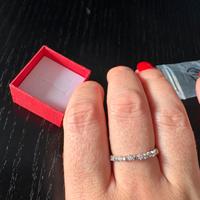 Anello stelline scintilante 925