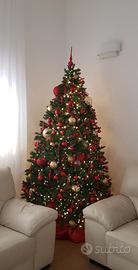 Albero di Natale mt. 2.40 + addobbi e luci