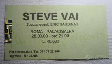 Biglietto Steve Vai Roma 2000 The Ultra Zone Tour
