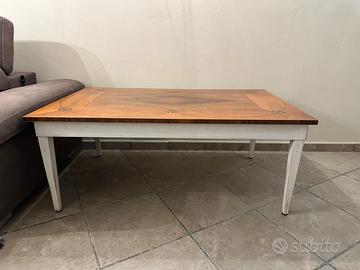 Tavolino da salotto vintage shabby chic