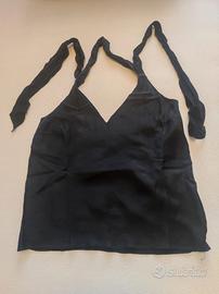 Top nero di seta H&M M/It 42/Eu 38