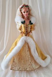 Barbie Happy Holidays Gold and White