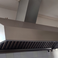 Cappa aspirante con motore per cucina ristorante
