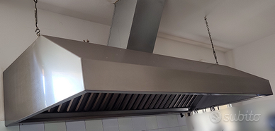 Cappa aspirante con motore per cucina ristorante