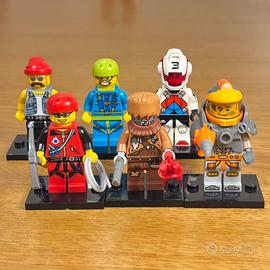6 Minifigure Lego di varie Serie (in blocco)