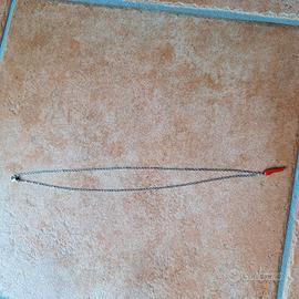 collana acciaio inossidabile con corno 