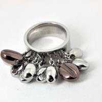 Anello in acciaio Zoppini (chicchi di caffè)