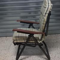 Sedia a sdraio legno e metallo - letto singolo