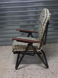 Sedia a sdraio legno e metallo - letto singolo