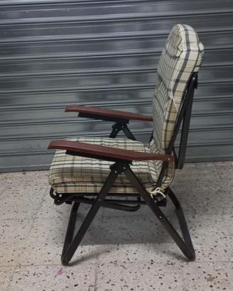 Sedia a sdraio legno e metallo - letto singolo