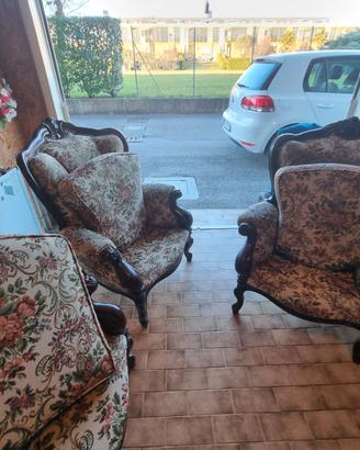 SALOTTO TRE PEZZI LUIGI QUINDICESIMO XIX SECOLO