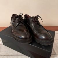 Scarpe in pelle marrone testa di moro, Taglia 40