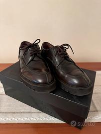 Scarpe in pelle marrone testa di moro, Taglia 40