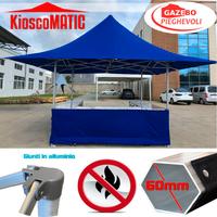Gazebo chiosco pieghevole eventi 5x5 antifiamma