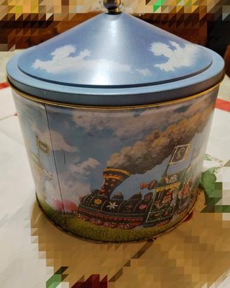 Contenitore per panettone in latta stile in vintag