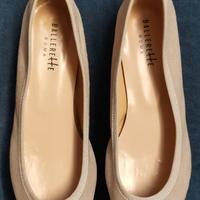 ballerette  in pelle n37 color ghiaccio