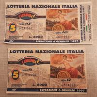 BIGLIETTI LOTTERIA - varie tipologie ed annate