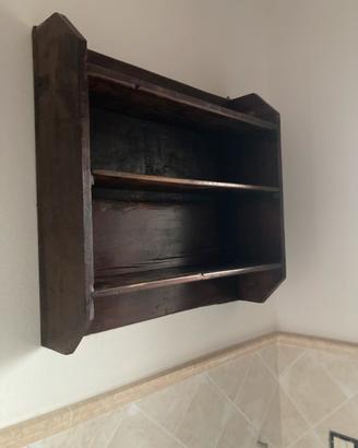 Coppia di mobiletti con mensole in legno-vintage