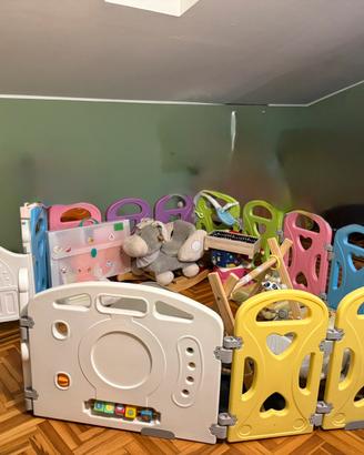 Cancelletto recinto box plastica per bambini