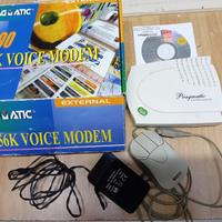 Modem e mouse vintage