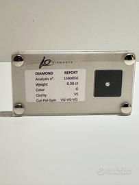 ✨ Diamante Certificato – 0.08 ct – G / VS ✨