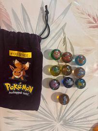 Pokémon Collector Marbles Toy Biz 10 pezzi + sacch