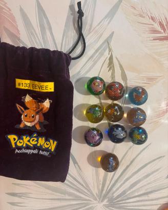 Pokémon Collector Marbles Toy Biz 10 pezzi + sacch