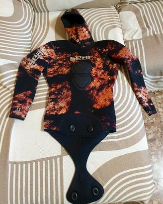 Giacca muta SEAC Yamamoto 7mm con cappuccio Tag L