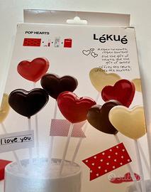 2 stampi silicone a forma di cuore