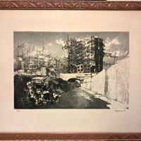 Renzo Vespignani '58 : Periferia con relitto.