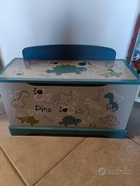 cassapanca cameretta bambino legno massello 