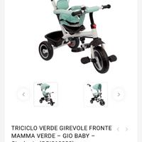 Tricilo verde girevole gio baby