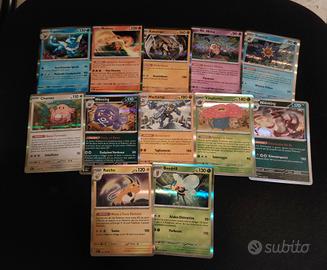 lottino 12 carte Pokemon rare set 151 italiane