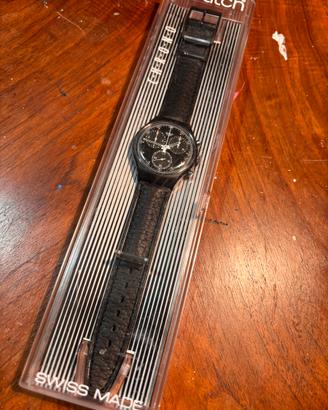 Swatch Chrono SCB106 WallStreet Custodia Nuovo NOS