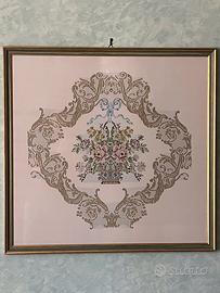 N.2 quadri con seta di San leucio