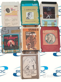 CASSETTE STEREO 8 LOTTO 7PEZZI in blocco