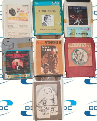 CASSETTE STEREO 8 LOTTO 7PEZZI in blocco