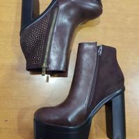 Stivaletti marroni con strass Beauty Girls n. 37