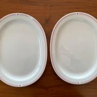 Coppia piatti ovali in porcellana Richard Ginori
