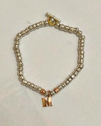 Braccialetto Dodo con M in oro