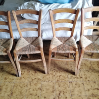 Set 4 sedie impagliate anni '50