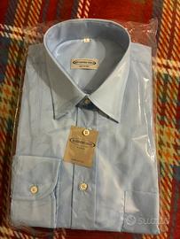 Camicia uomo azzurra Alessandro Verga ( Nuova)