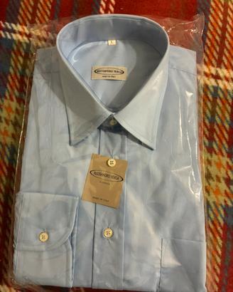 Camicia uomo azzurra Alessandro Verga ( Nuova)