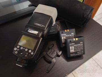 godox flash v860 II + accessori e batterie 