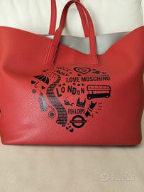 Borsa con i lacci rossa Love Moschino 