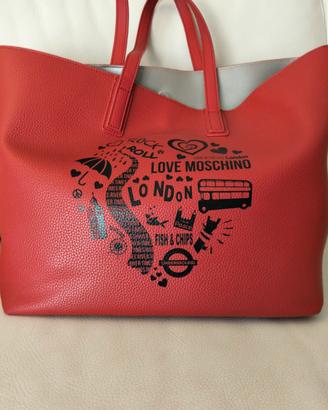 Borsa con i lacci rossa Love Moschino 