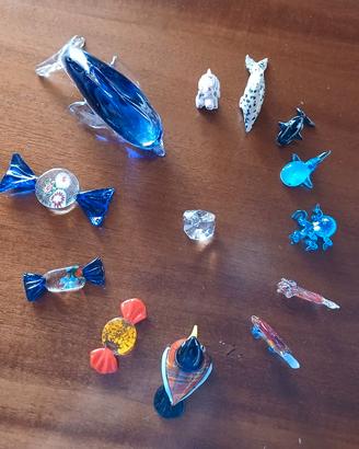 Murrine animaletti e pietra dura.