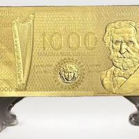 Banconota 1000 Lire Editalia Oro 750 Argento 999