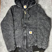 Carhartt Giacca Hoodie Denim Vintage con Cappuccio
