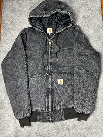 Carhartt Giacca Hoodie Denim Vintage con Cappuccio